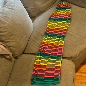 Colorful long side slit maxi dress